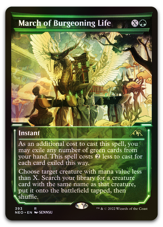 March of Burgeoning Life (Showcase) (Kamigawa: Neon Dynasty)