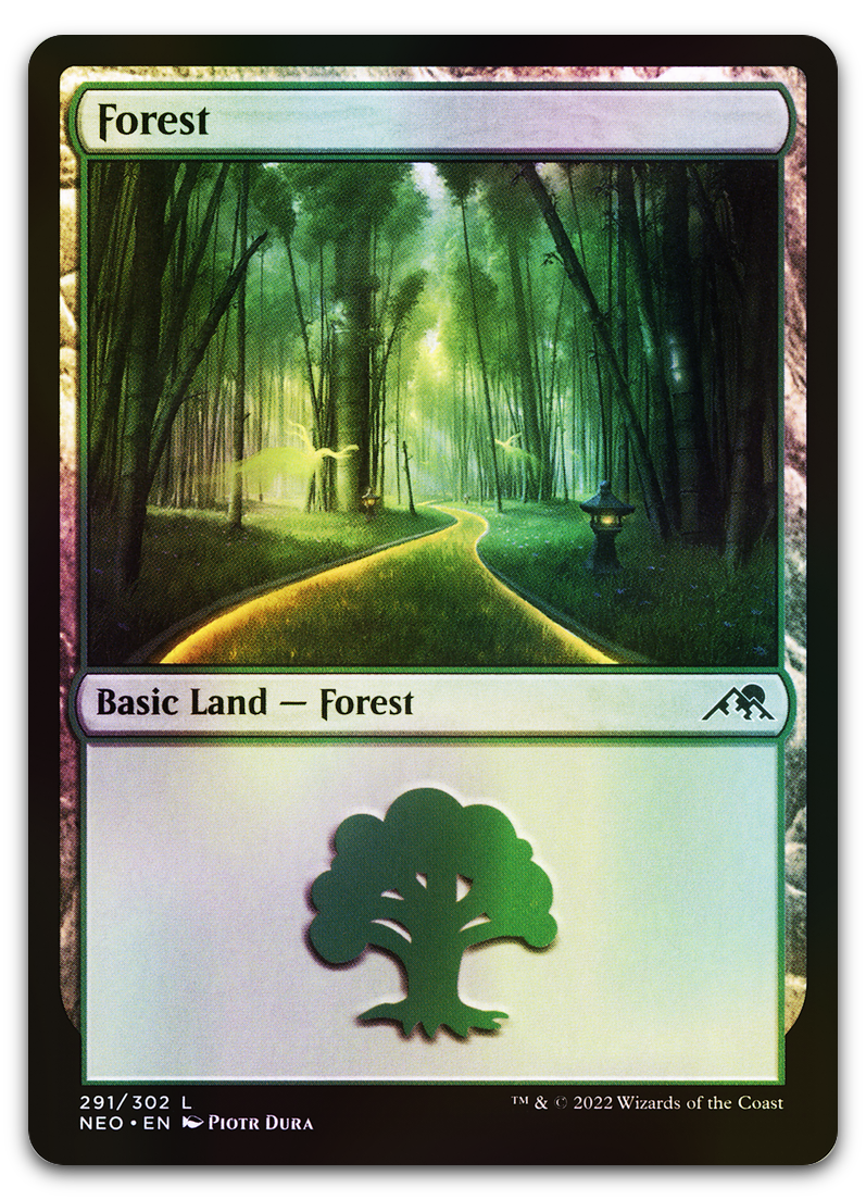 Forest (291) (Kamigawa: Neon Dynasty)