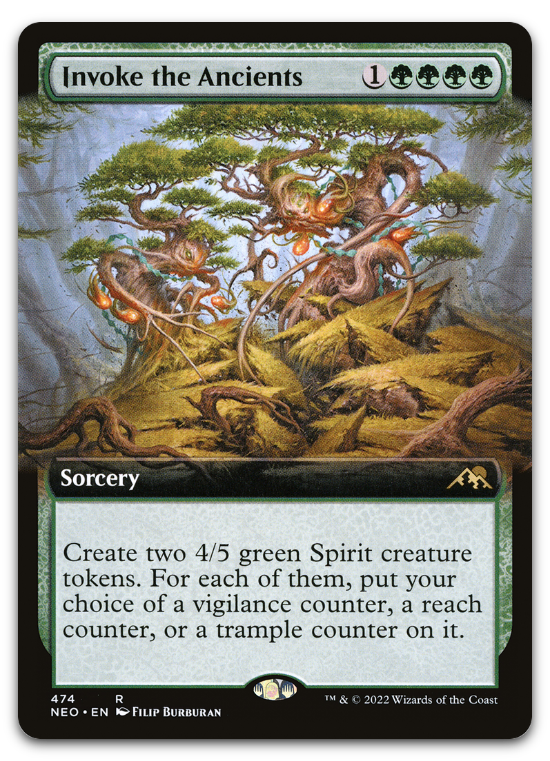 Invoke the Ancients (Extended Art) (Kamigawa: Neon Dynasty)