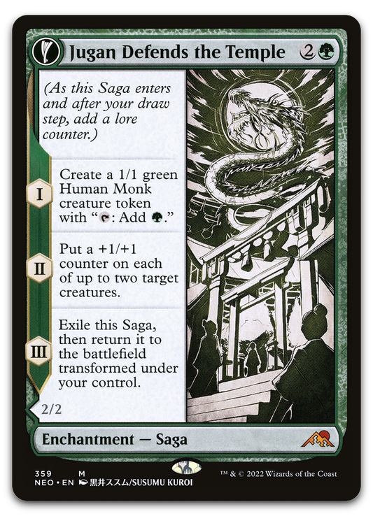 Jugan Defends the Temple (Showcase) (Kamigawa: Neon Dynasty)