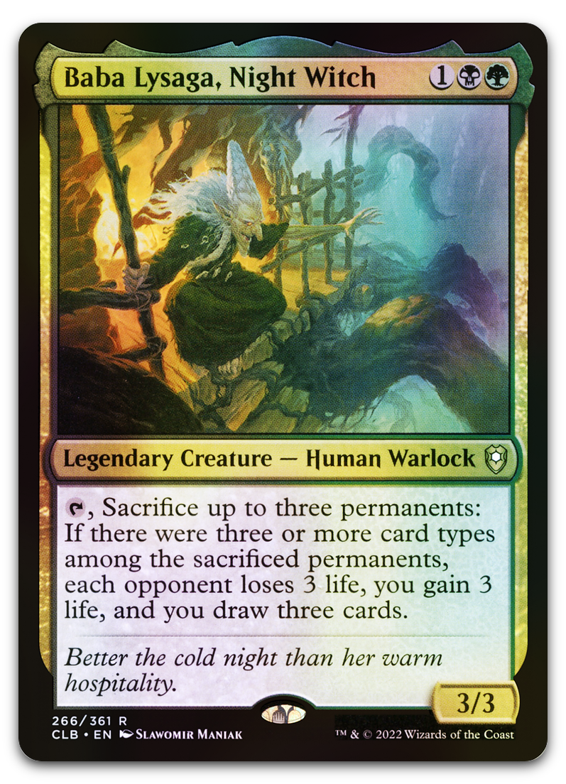 Baba Lysaga, Night Witch (Commander Legends: Battle for Baldur's Gate)