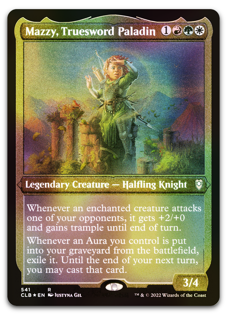 Mazzy, Truesword Paladin (Foil Etched) (Commander Legends: Battle for Baldur's Gate)