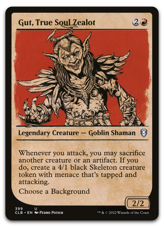 Gut, True Soul Zealot (Showcase) (Commander Legends: Battle for Baldur's Gate)