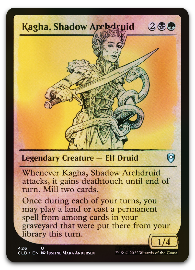 Kagha, Shadow Archdruid (Showcase) (Commander Legends: Battle for Baldur's Gate)