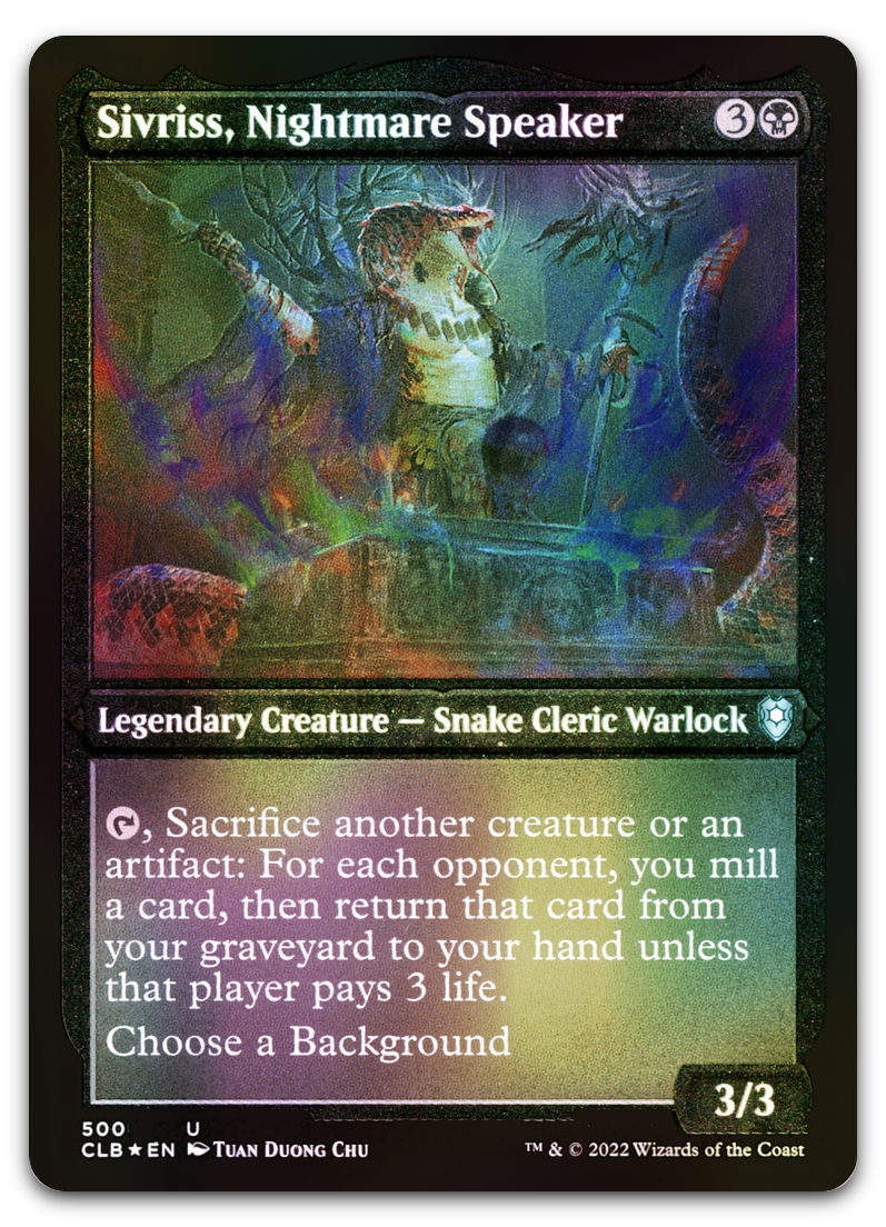 Sivriss, Nightmare Speaker (Foil Etched) (Commander Legends: Battle for Baldur's Gate)