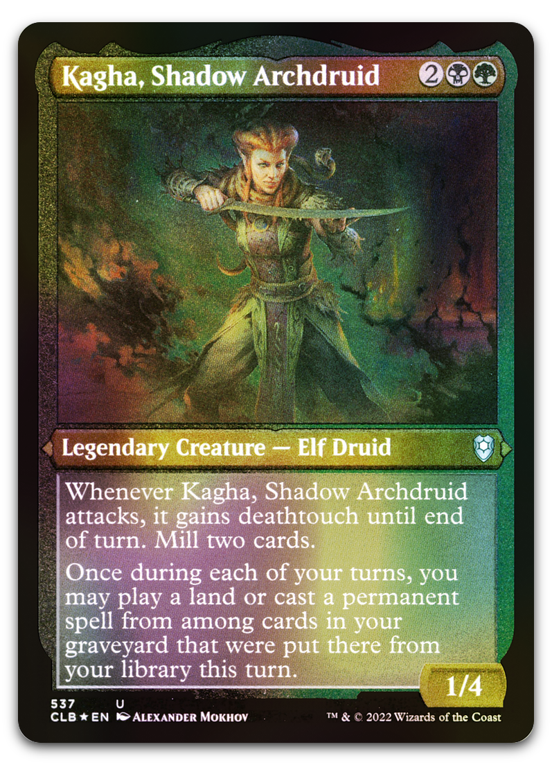 Kagha, Shadow Archdruid (Foil Etched) (Commander Legends: Battle for Baldur's Gate)