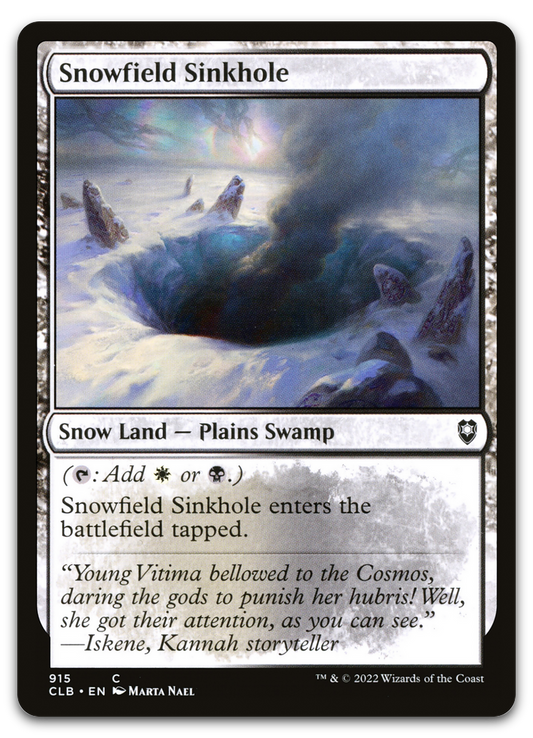 Snowfield Sinkhole (Commander Legends: Battle for Baldur's Gate)