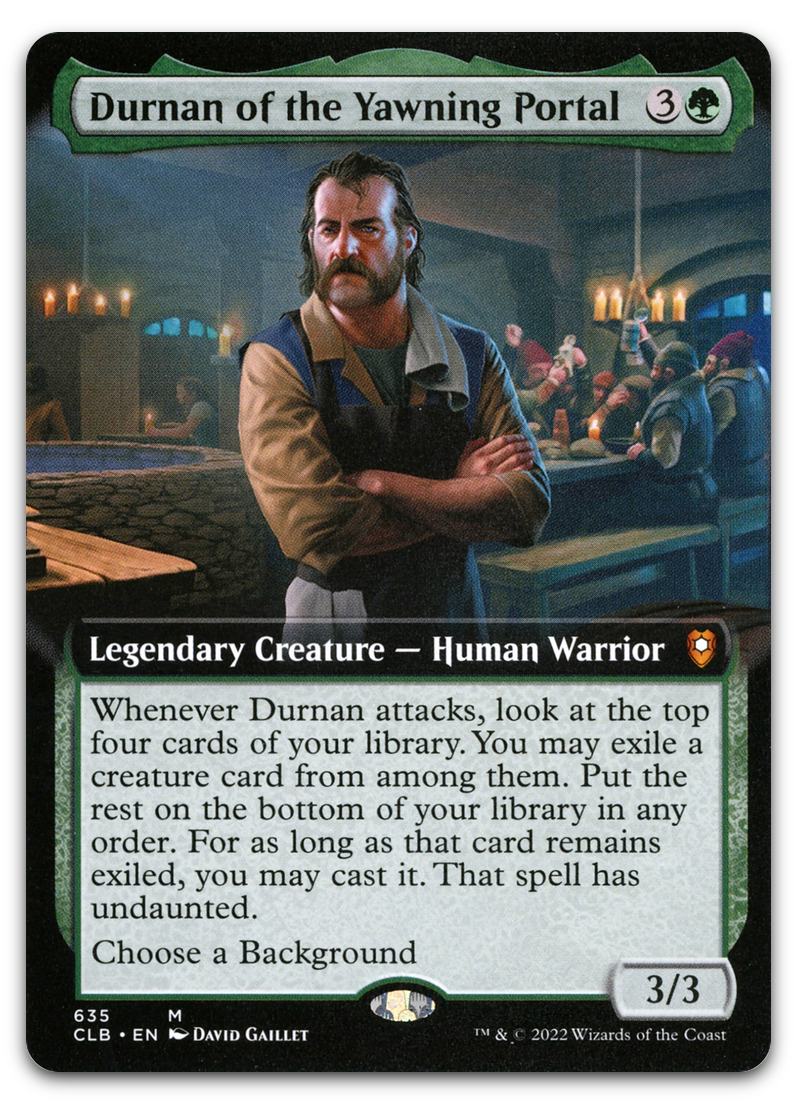 Durnan of the Yawning Portal (Extended Art) (Commander Legends: Battle for Baldur's Gate)