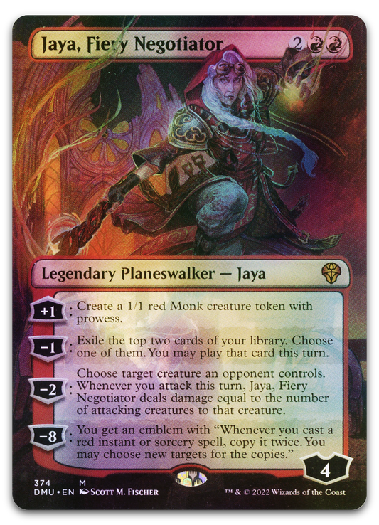 Jaya, Fiery Negotiator (Borderless) (Dominaria United)