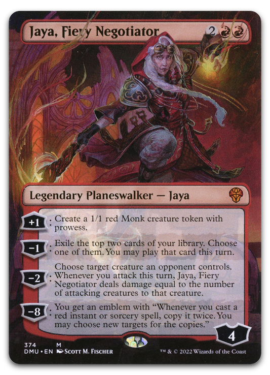 Jaya, Fiery Negotiator (Borderless) (Dominaria United)