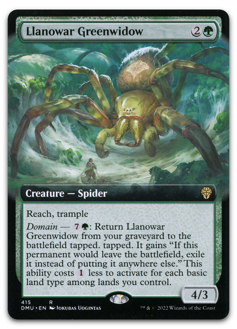 Llanowar Greenwidow (Extended Art) (Dominaria United)