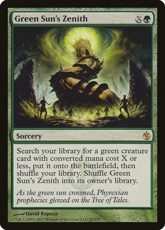 Green Sun's Zenith - Mirrodin Besieged - Spanish - Lightly Played