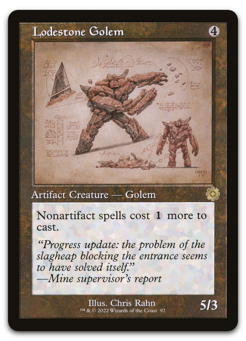 Lodestone Golem (Schematic) (The Brothers' War: Retro Frame Artifacts)