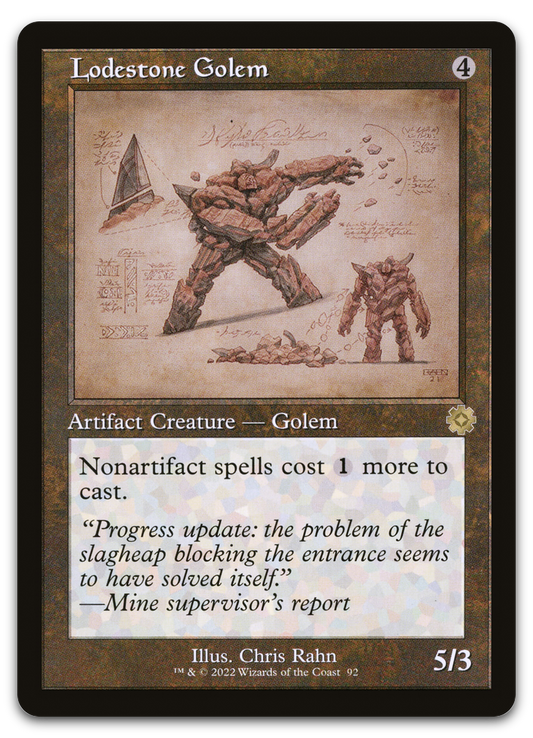 Lodestone Golem (Schematic) (The Brothers' War: Retro Frame Artifacts)