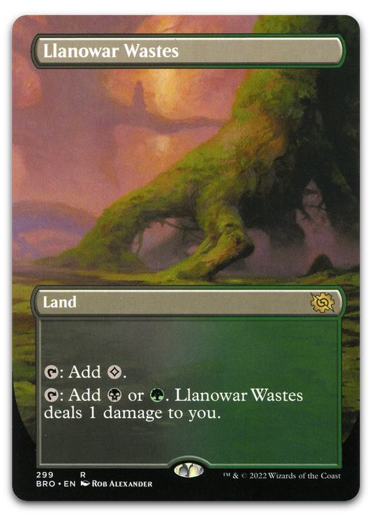 Llanowar Wastes (Borderless) (The Brothers' War)