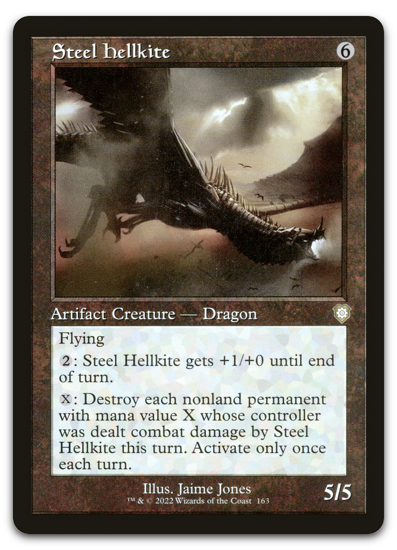 Steel Hellkite (Retro Frame) (Commander: The Brothers' War)