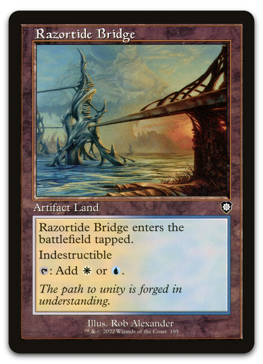 Razortide Bridge (Retro Frame) (Commander: The Brothers' War)