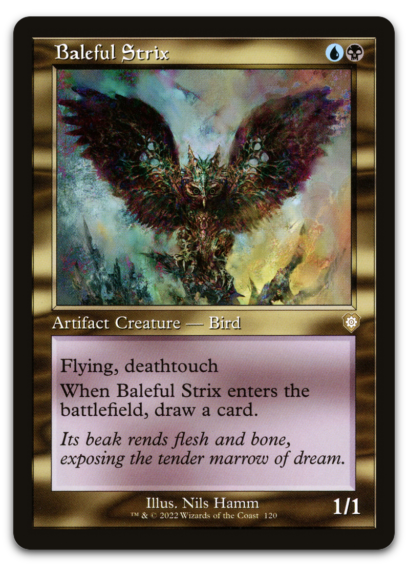 Baleful Strix (Retro Frame) (Commander: The Brothers' War)