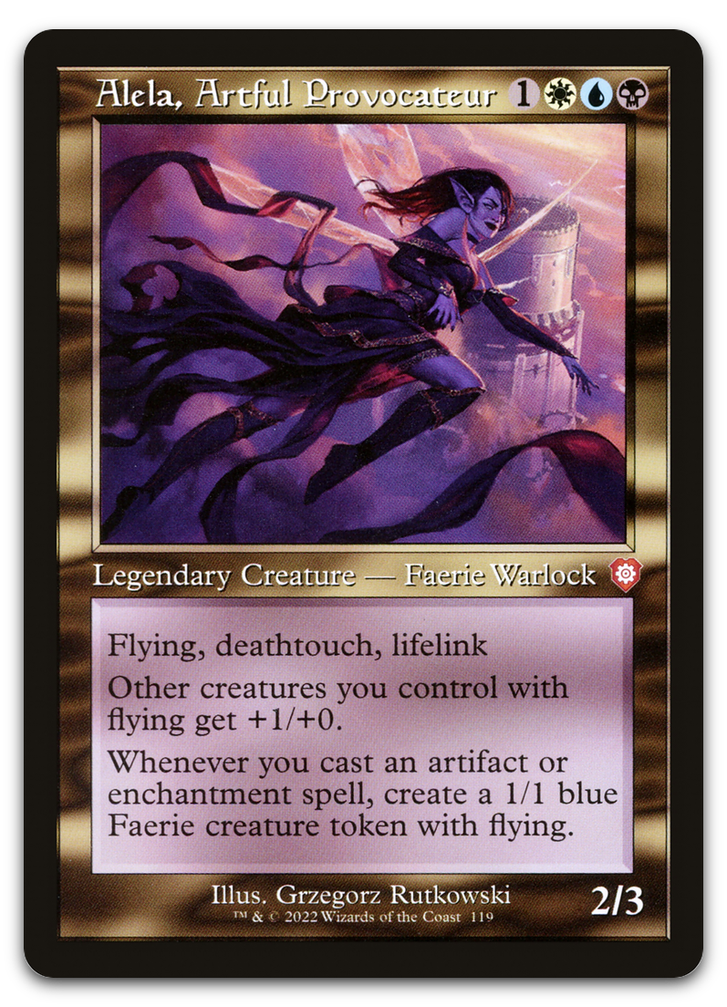 Alela, Artful Provocateur (Retro Frame) (Commander: The Brothers' War)