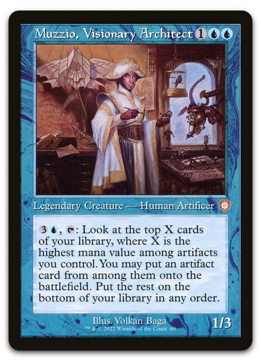 Muzzio, Visionary Architect (Retro Frame) (Commander: The Brothers' War)
