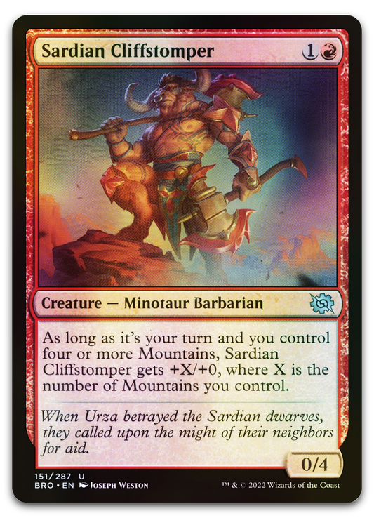 Sardian Cliffstomper (The Brothers' War)
