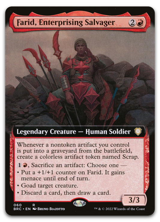 Farid, Enterprising Salvager (Extended Art) (Commander: The Brothers' War)