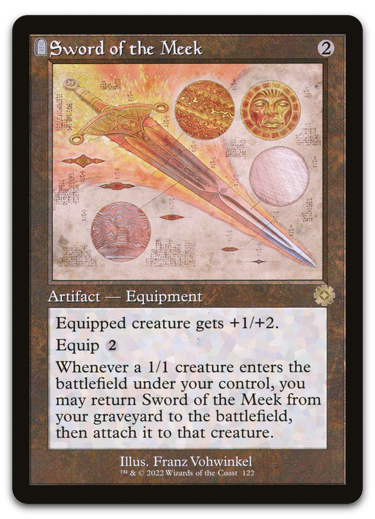 Sword of the Meek (Schematic) (The Brothers' War: Retro Frame Artifacts)