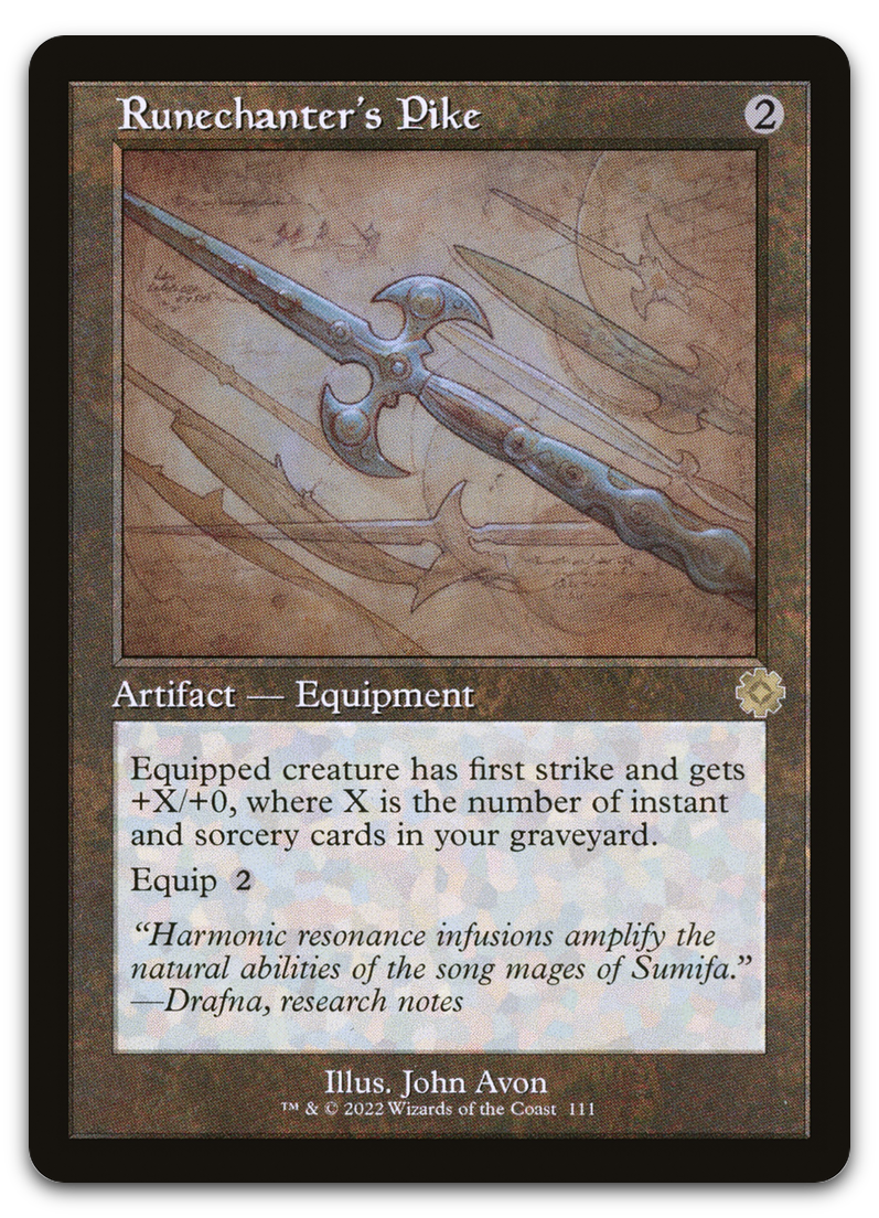 Runechanter's Pike (Schematic) (The Brothers' War: Retro Frame Artifacts)
