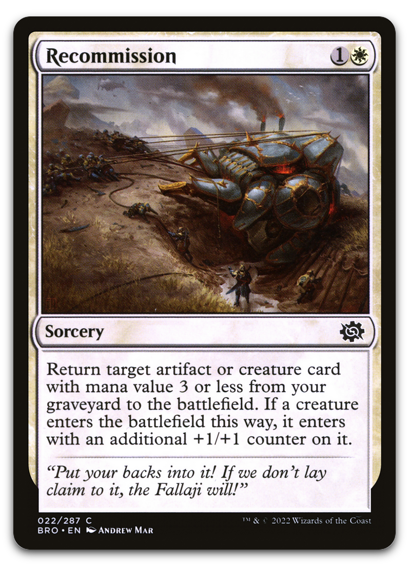 Recommission (The Brothers' War)