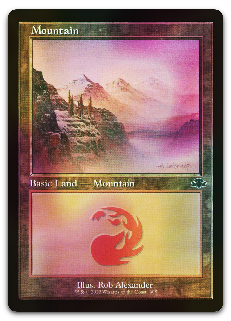 Mountain (408) (Retro Frame) (Dominaria Remastered)