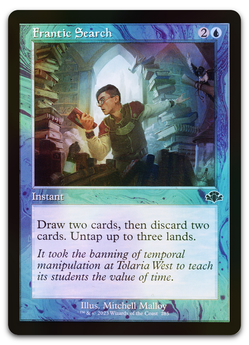 Frantic Search (Retro Frame) (Dominaria Remastered)