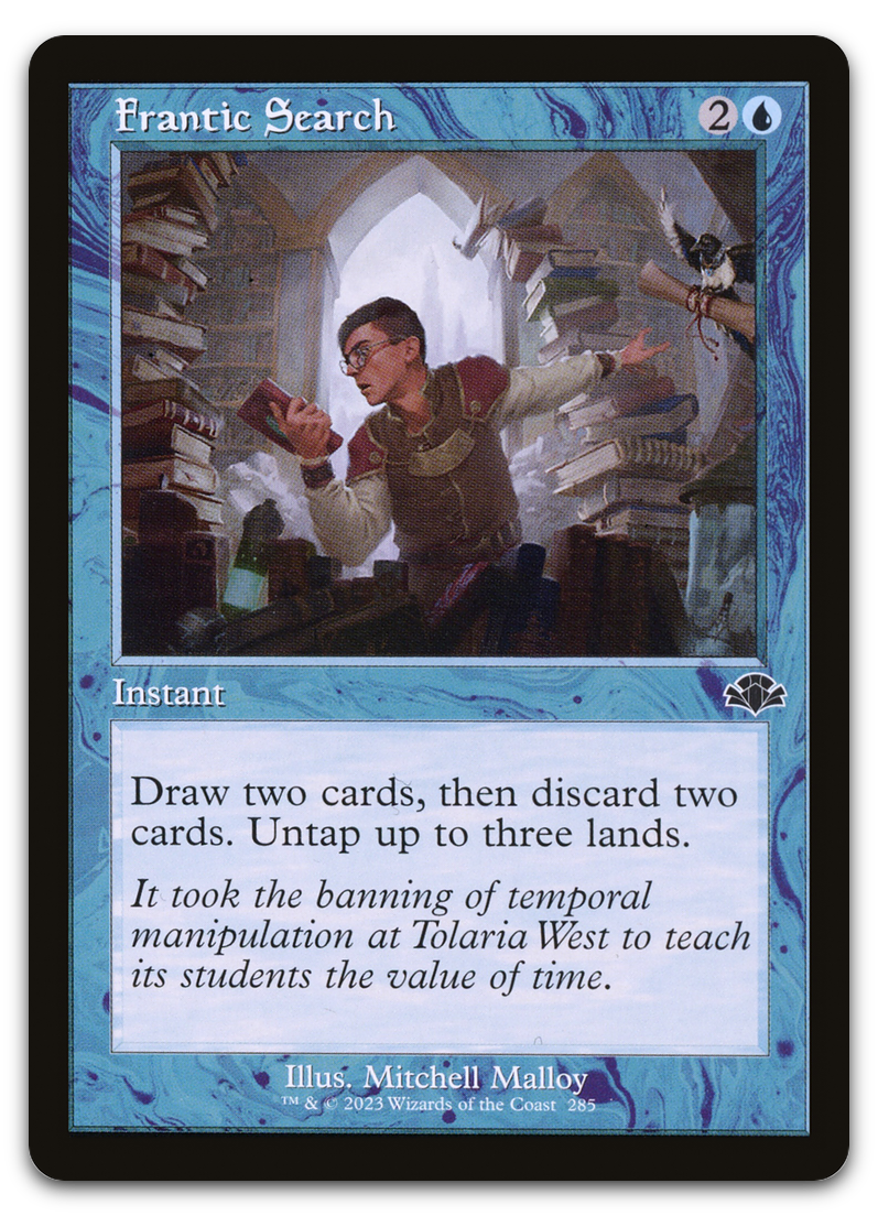 Frantic Search (Retro Frame) (Dominaria Remastered)