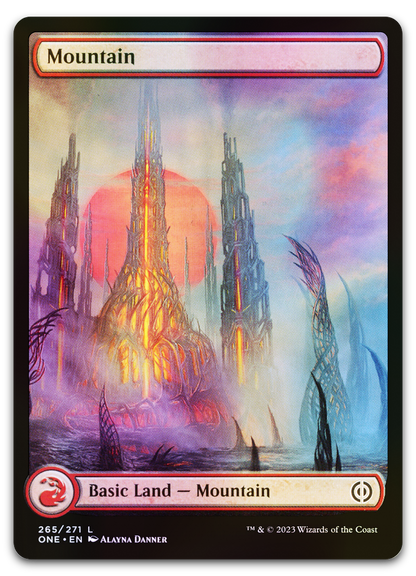 Mountain (265) - Full Art (Phyrexia: All Will Be One)