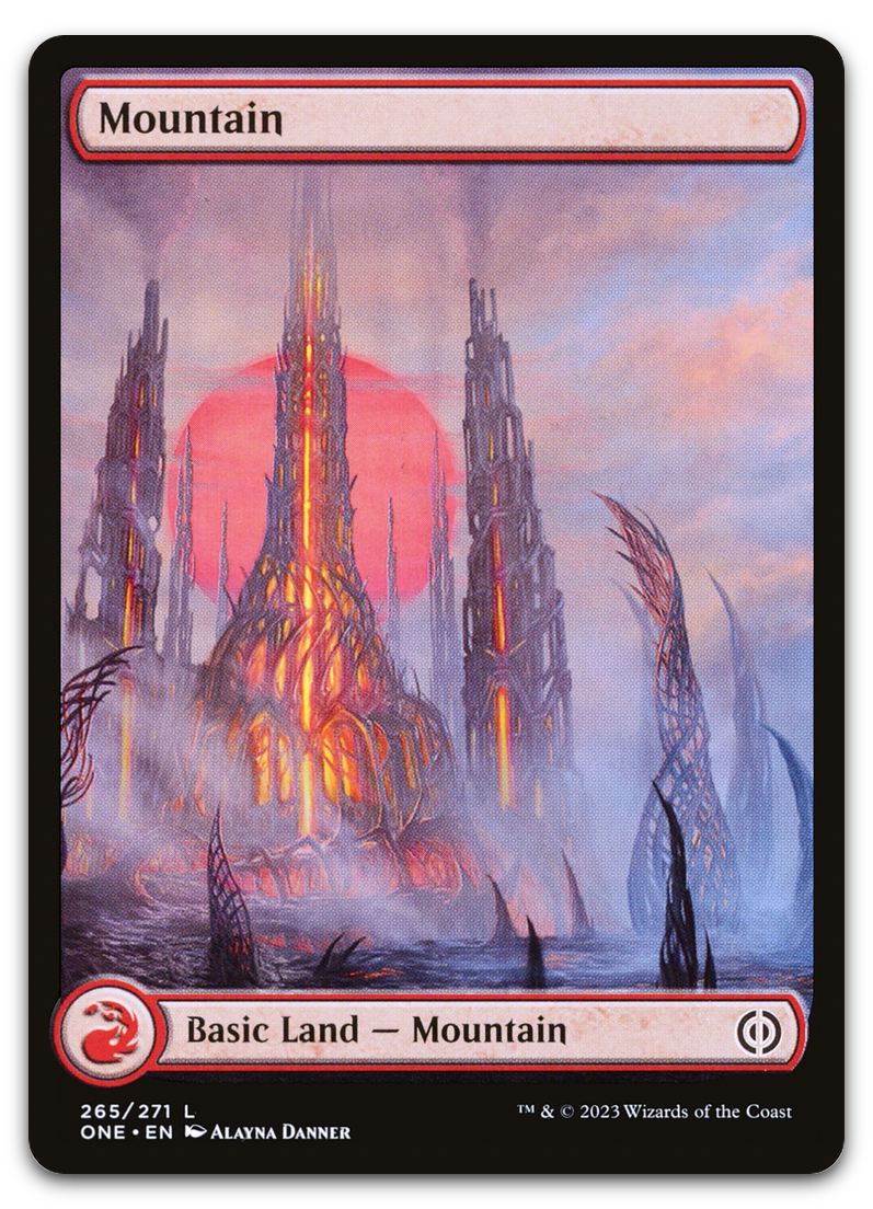 Mountain (265) - Full Art (Phyrexia: All Will Be One)