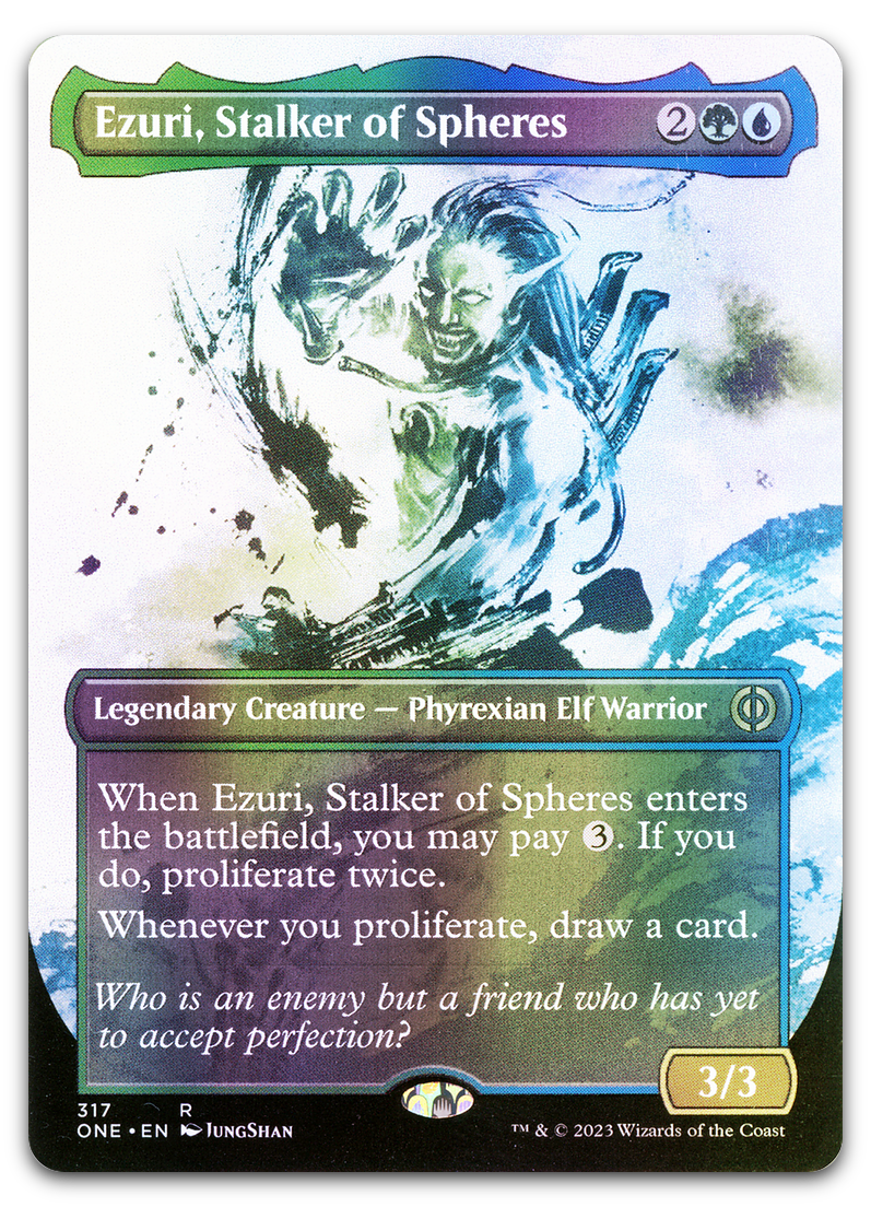 Ezuri, Stalker of Spheres (Showcase) (Phyrexia: All Will Be One)