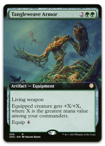 Tangleweave Armor (Extended Art) (Commander: Phyrexia: All Will Be One)