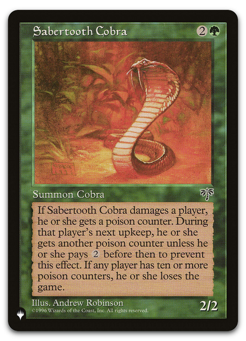 Sabertooth Cobra (The List Reprints)