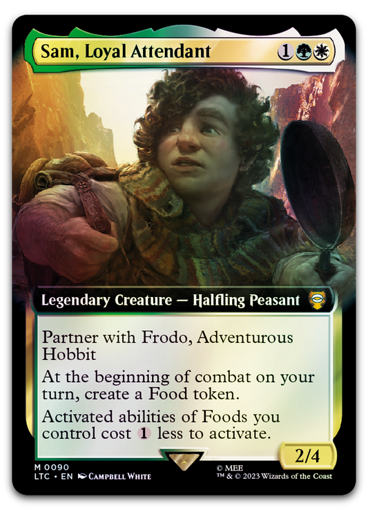 Sam, Loyal Attendant (Extended Art) (Commander: The Lord of the Rings: Tales of Middle-earth)