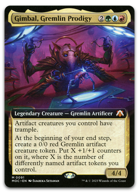 Gimbal, Gremlin Prodigy (Extended Art) (Commander: March of the Machine)