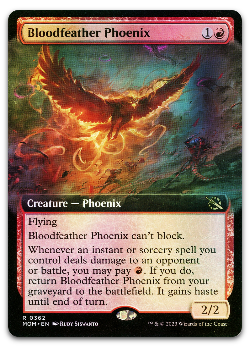 Bloodfeather Phoenix (Extended Art) (March of the Machine)