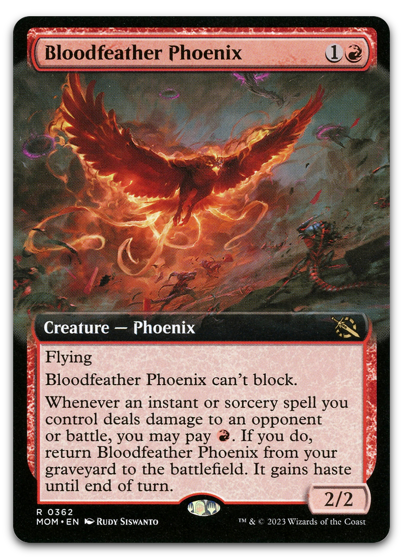 Bloodfeather Phoenix (Extended Art) (March of the Machine)