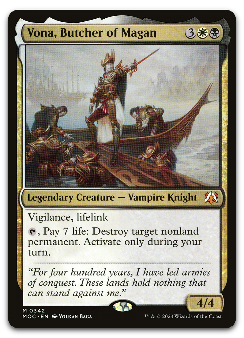 Vona, Butcher of Magan (Commander: March of the Machine)