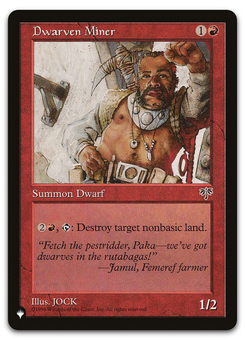 Dwarven Miner (The List Reprints)