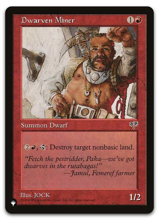 Dwarven Miner (The List Reprints)