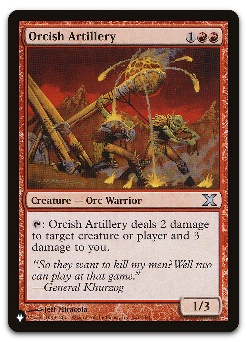 Orcish Artillery (The List Reprints)