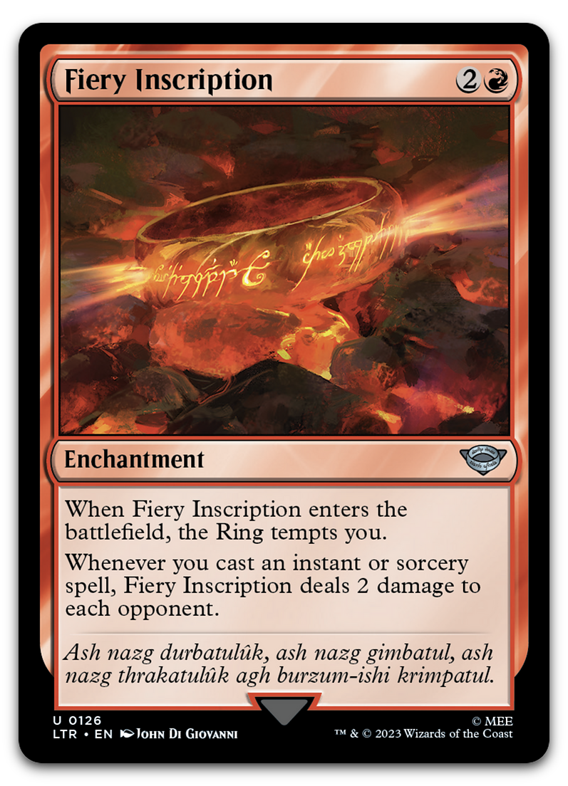 Fiery Inscription (Universes Beyond: The Lord of the Rings: Tales of Middle-earth)