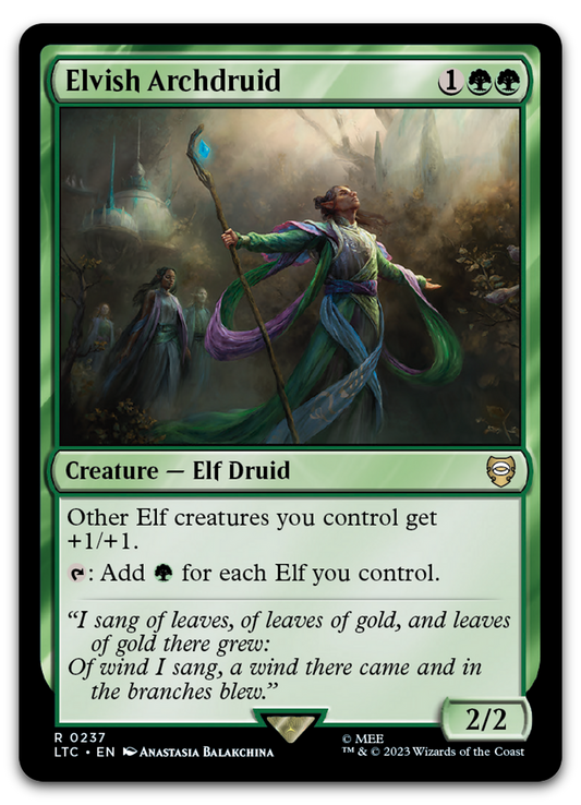 Elvish Archdruid (Commander: The Lord of the Rings: Tales of Middle-earth)
