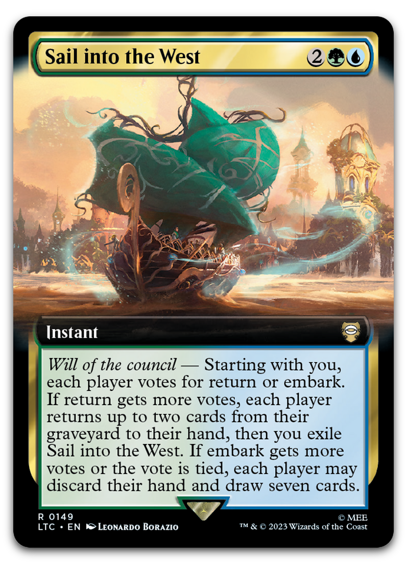 Sail into the West (Extended Art) (Commander: The Lord of the Rings: Tales of Middle-earth)