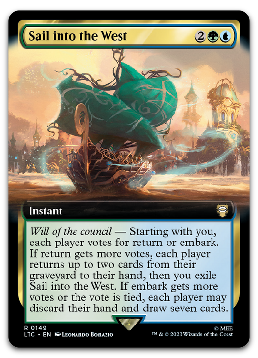 Sail into the West (Extended Art) (Commander: The Lord of the Rings: Tales of Middle-earth)