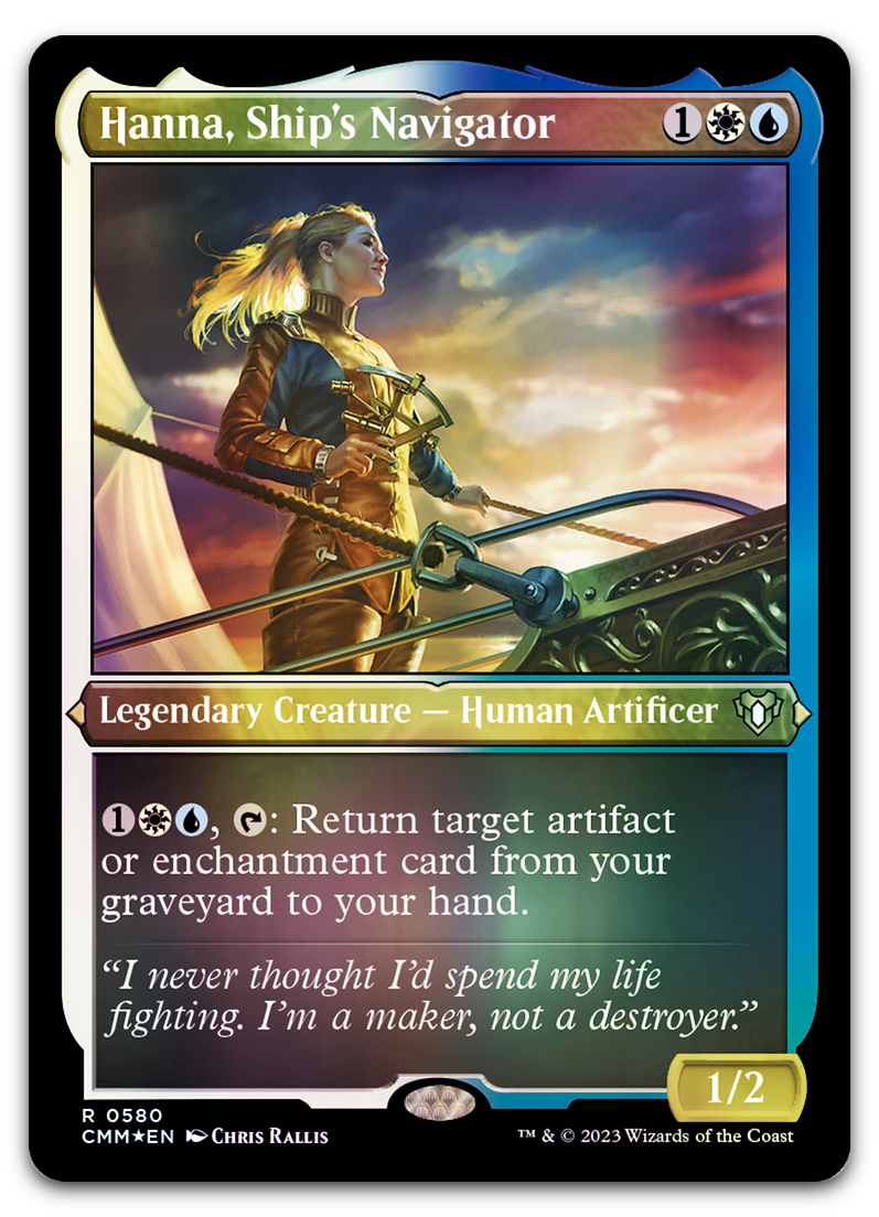 Hanna, Ship's Navigator (Foil Etched) (Commander Masters)